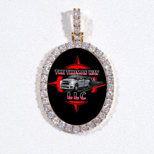3D Oval Custom Picture Pendant