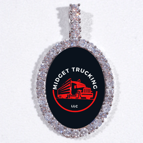 Large 3D Oval Custom Picture Pendant
