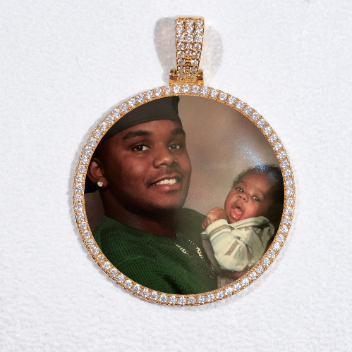 MEDIUM 3D CIRCLE CUSTOM PICTURE PENDANT