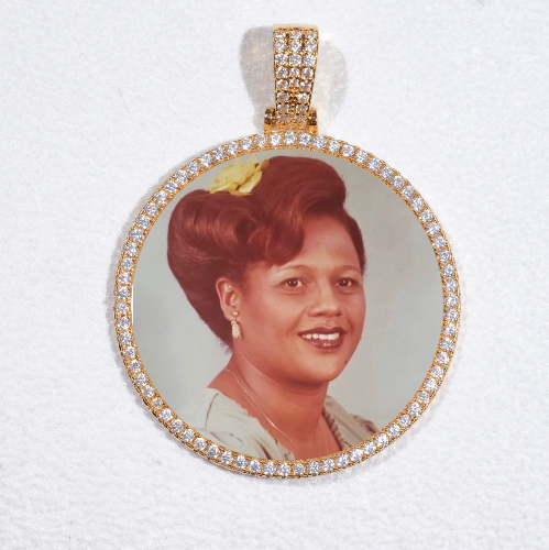 MEDIUM 3D CIRCLE CUSTOM PICTURE PENDANT
