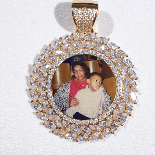 Large 3D Wheat Ear Custom Picture Pendant