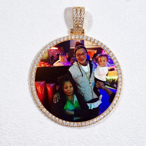 MEDIUM 3D CIRCLE CUSTOM PICTURE PENDANT