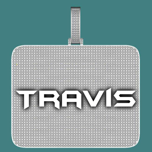 CUSTOM LETTER NECKLACE 3D BIG SQUARE