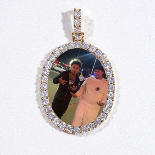 3D Oval Custom Picture Pendant