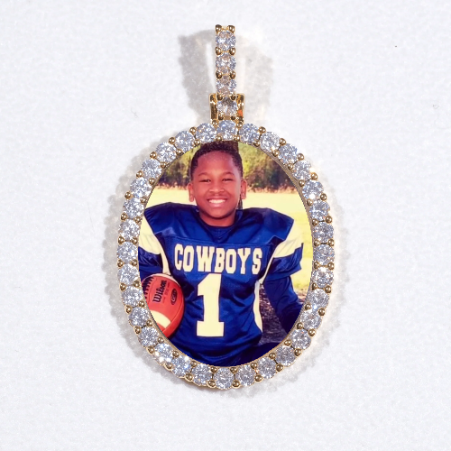 3D Oval Custom Picture Pendant