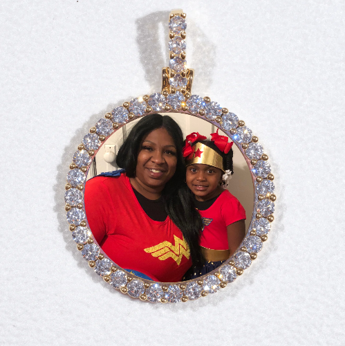 3D CIRCLE CUSTOM PICTURE PENDANT SMALL SIZE