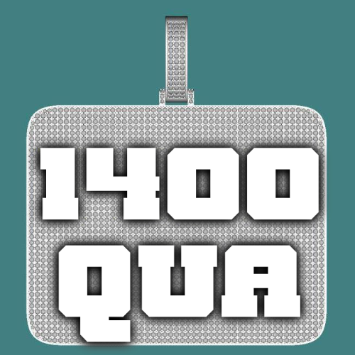 CUSTOM LETTER NECKLACE 3D BIG SQUARE