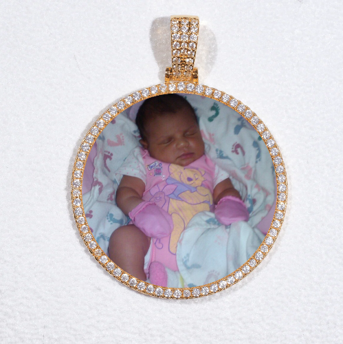 MEDIUM 3D CIRCLE CUSTOM PICTURE PENDANT