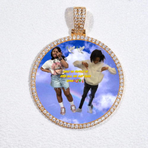 MEDIUM 3D CIRCLE CUSTOM PICTURE PENDANT