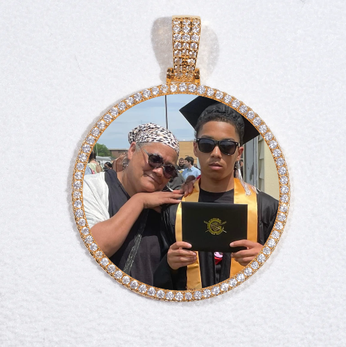MEDIUM 3D CIRCLE CUSTOM PICTURE PENDANT