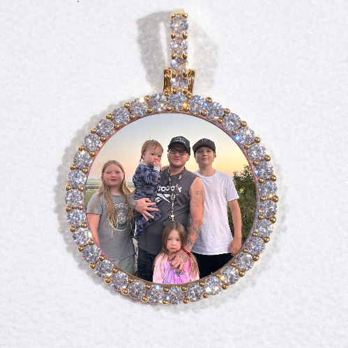 3D CIRCLE CUSTOM PICTURE PENDANT SMALL SIZE