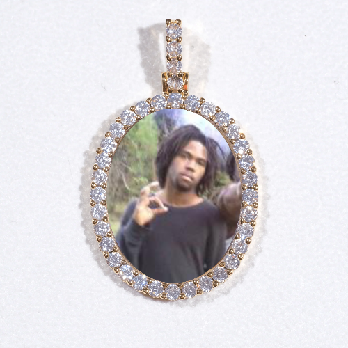 3D Oval Custom Picture Pendant