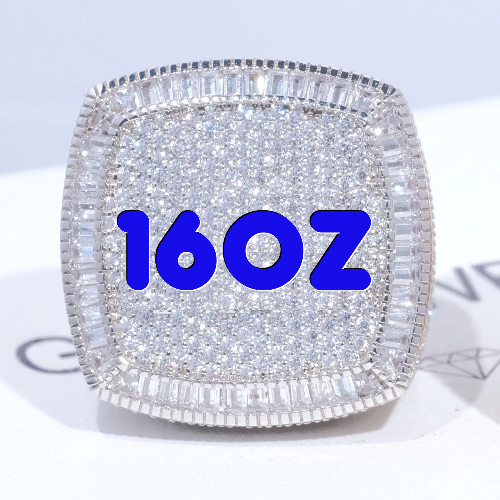 CUSTOM LETTER 3D ICED RING