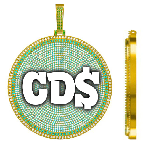 CUSTOM LETTER NECKLACE 3D BIG DISC