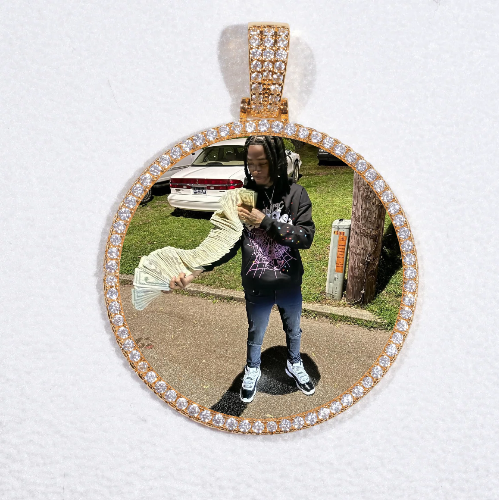 MEDIUM 3D CIRCLE CUSTOM PICTURE PENDANT