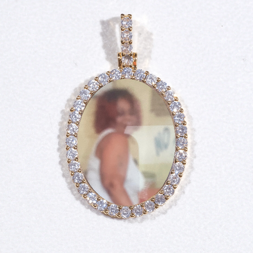3D Oval Custom Picture Pendant