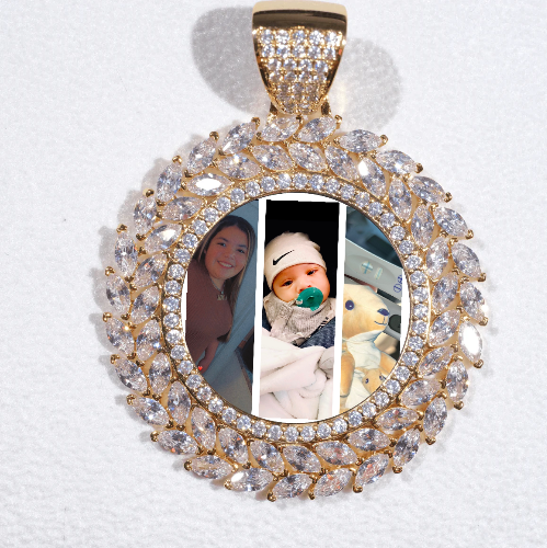 Large 3D Wheat Ear Custom Picture Pendant