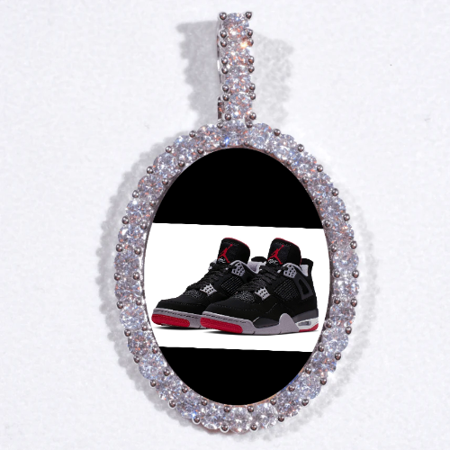 Large 3D Oval Custom Picture Pendant