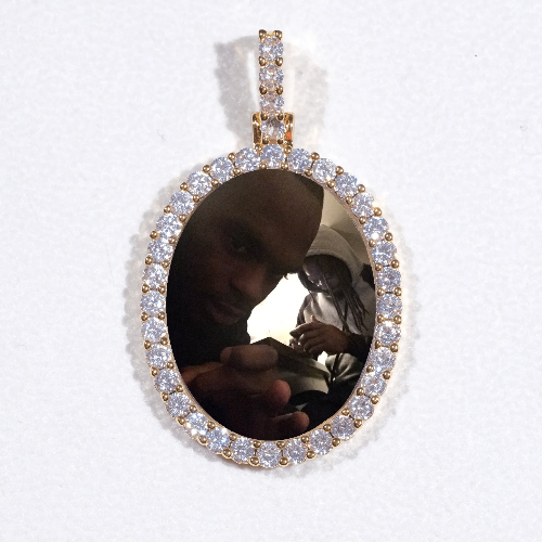 3D Oval Custom Picture Pendant