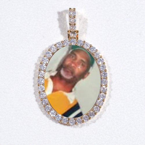 3D Oval Custom Picture Pendant