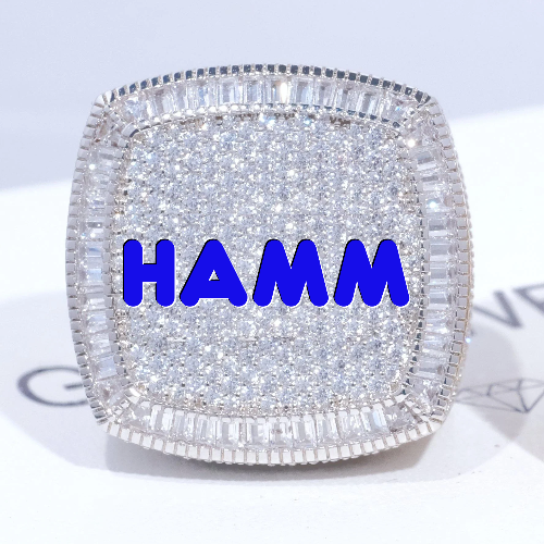 CUSTOM LETTER 3D ICED RING
