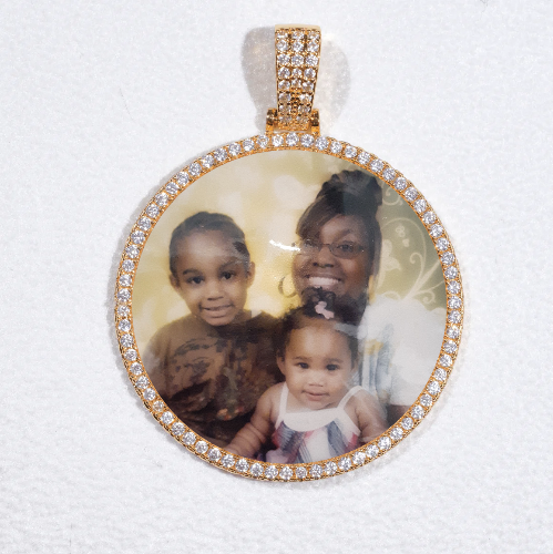 MEDIUM 3D CIRCLE CUSTOM PICTURE PENDANT