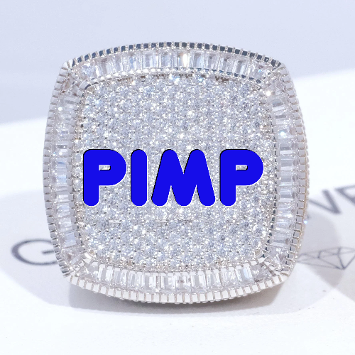 CUSTOM LETTER 3D ICED RING