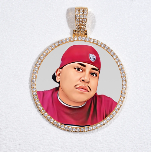 MEDIUM 3D CIRCLE CUSTOM PICTURE PENDANT