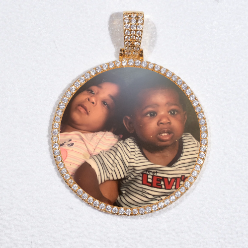 MEDIUM 3D CIRCLE CUSTOM PICTURE PENDANT