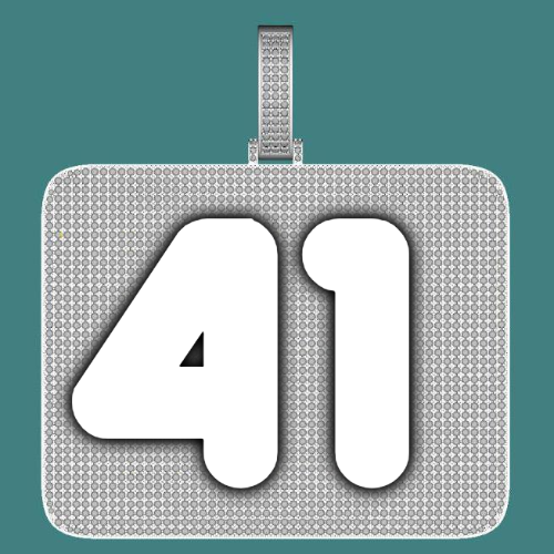 CUSTOM LETTER NECKLACE 3D BIG SQUARE