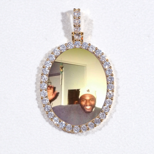3D Oval Custom Picture Pendant