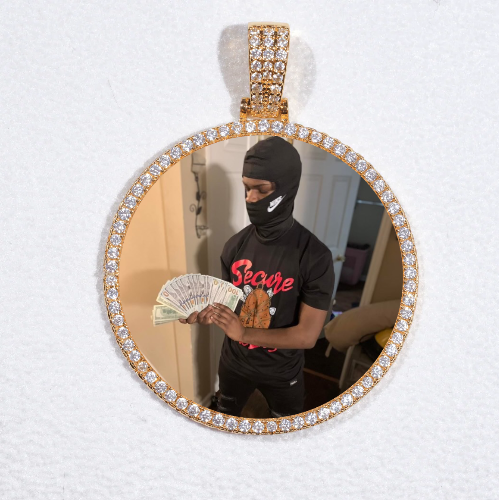 MEDIUM 3D CIRCLE CUSTOM PICTURE PENDANT