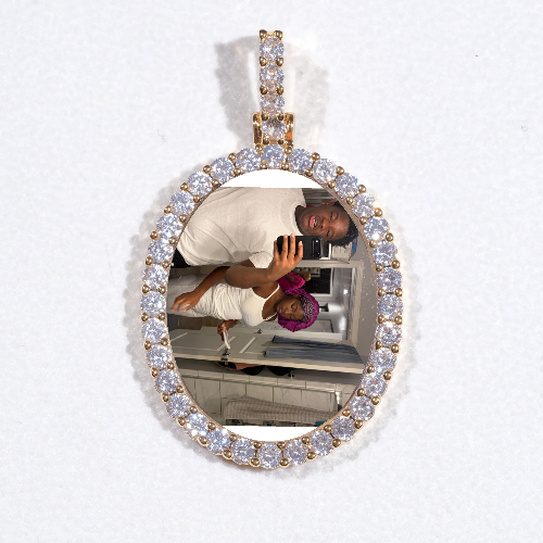 3D Oval Custom Picture Pendant