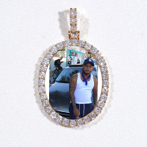 3D Oval Custom Picture Pendant