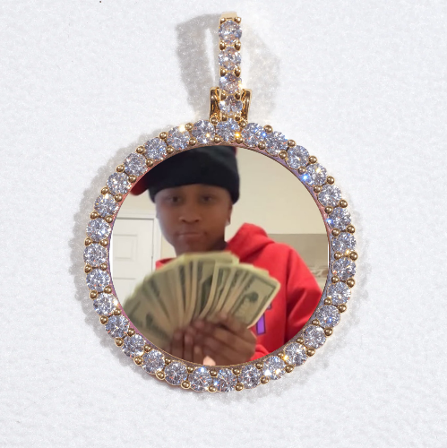 3D CIRCLE CUSTOM PICTURE PENDANT SMALL SIZE