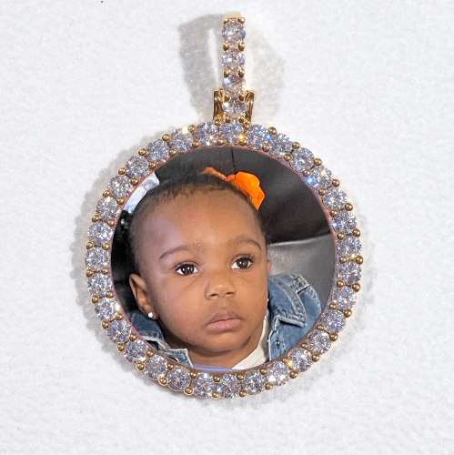 3D CIRCLE CUSTOM PICTURE PENDANT SMALL SIZE