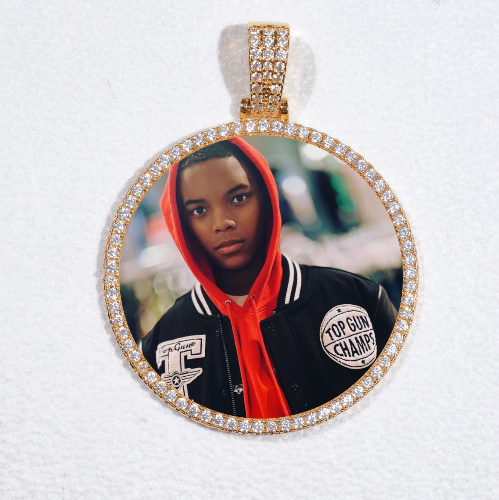 MEDIUM 3D CIRCLE CUSTOM PICTURE PENDANT