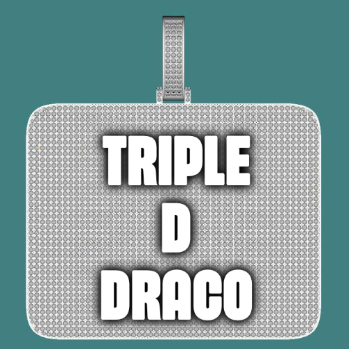 CUSTOM LETTER NECKLACE 3D BIG SQUARE