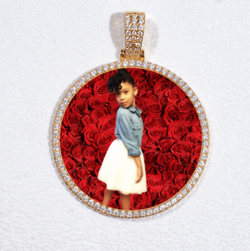 MEDIUM 3D CIRCLE CUSTOM PICTURE PENDANT