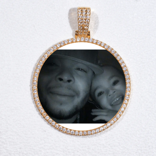 MEDIUM 3D CIRCLE CUSTOM PICTURE PENDANT