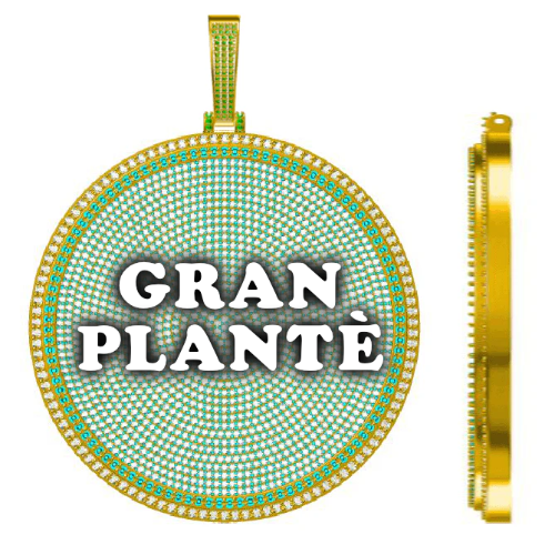 CUSTOM LETTER NECKLACE 3D BIG DISC