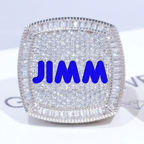 CUSTOM LETTER 3D ICED RING