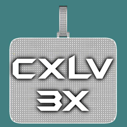 CUSTOM LETTER NECKLACE 3D BIG SQUARE