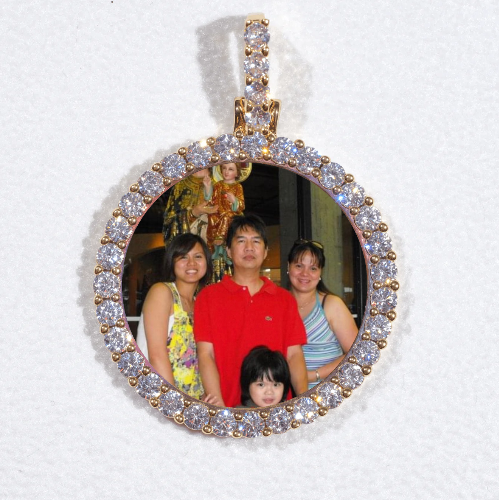 3D CIRCLE CUSTOM PICTURE PENDANT SMALL SIZE