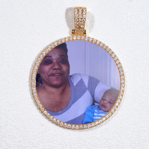 MEDIUM 3D CIRCLE CUSTOM PICTURE PENDANT