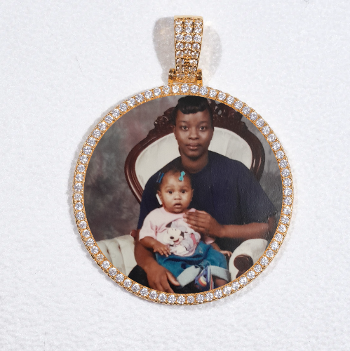 MEDIUM 3D CIRCLE CUSTOM PICTURE PENDANT