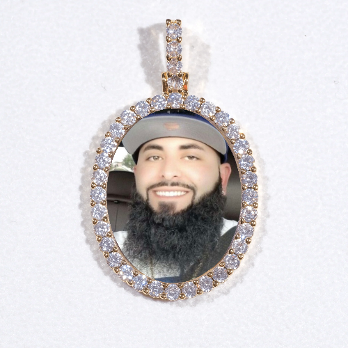 3D Oval Custom Picture Pendant