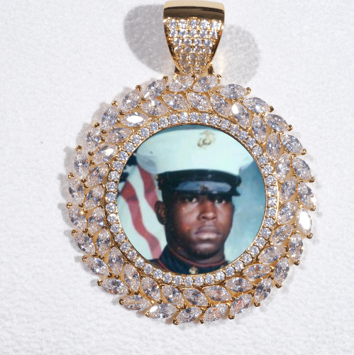 Large 3D Wheat Ear Custom Picture Pendant