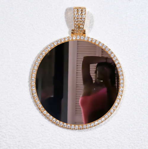 MEDIUM 3D CIRCLE CUSTOM PICTURE PENDANT