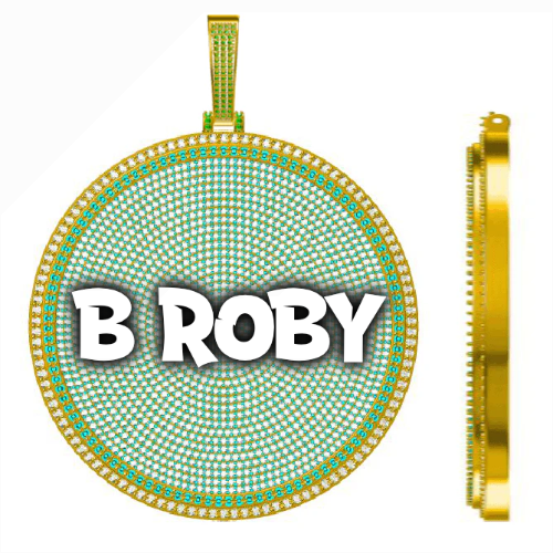 CUSTOM LETTER NECKLACE 3D BIG DISC